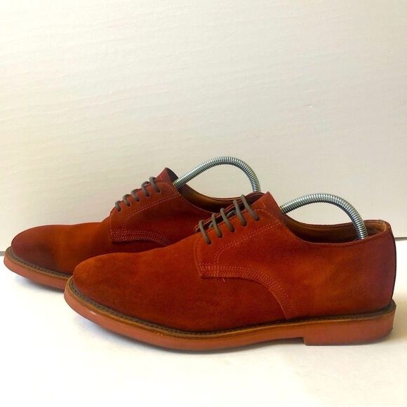 Walkover Other - VTG WALK-OVER Men 10 Lace Up Red Suede Oxford Retro Derby Shoes USA Academia 50s